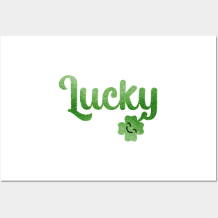 Lucky Irish with Cute 4 Leaf Clover Posters and Art